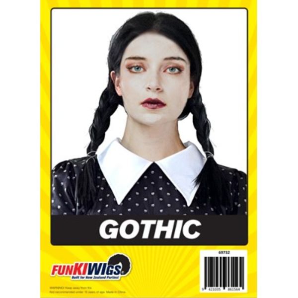 Black Gothic Wednesday Character Wig
