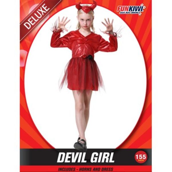 Red Devil Girl Costume - 155cm