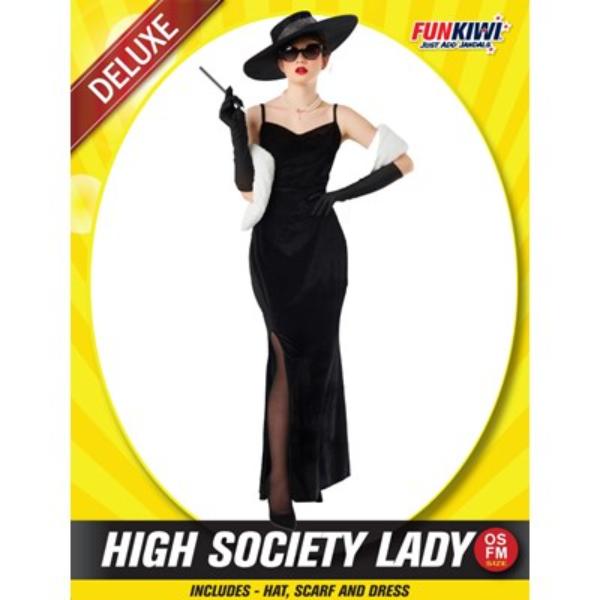 Adults Black High Society Lady Costume