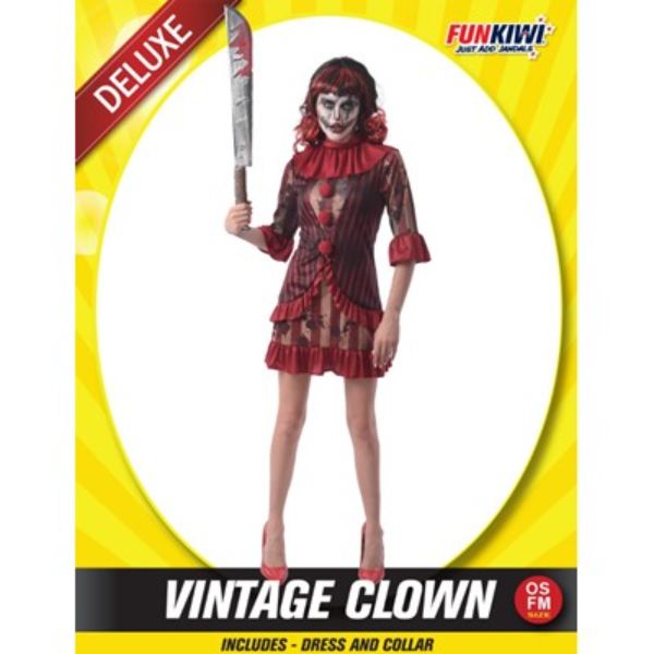 Adult Vintage Clown Costume - OSFM