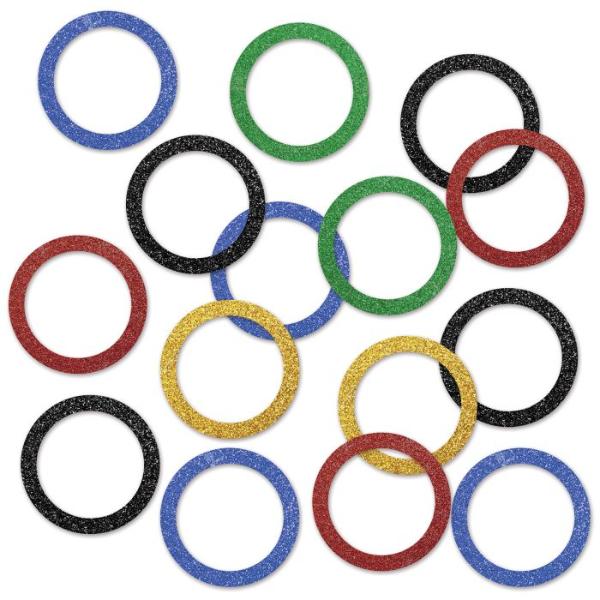 Deluxe Sparkle Confetti Sports Party Rings
