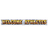 Load image into Gallery viewer, Metallic Welcome Athletes Fringe Banner
