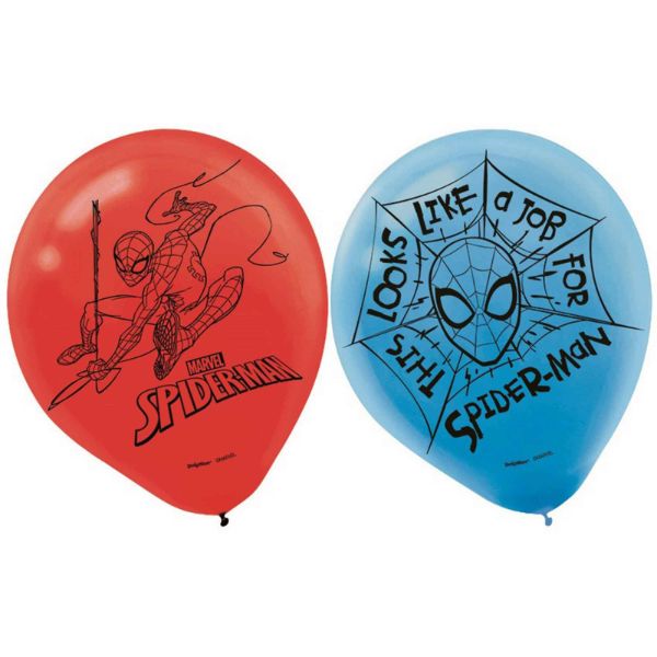 6 Pack Spider Man Webbed Wonders Latex Balloons - 30cm