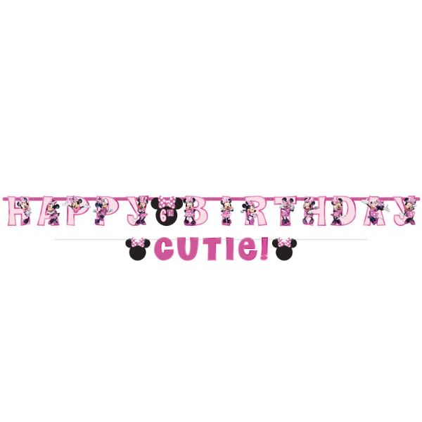 2 Pack Minnie Mouse Forever Jumbo Add An Age Letter Banner & Mini Banner
