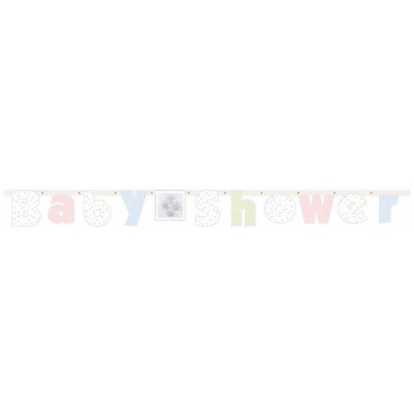 Soft Moments Illustrated Baby Shower Banner - 2.1cm x 17.7cm