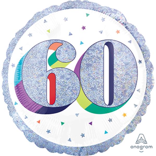 Standard Holographic 60 Foil Balloon - 45cm