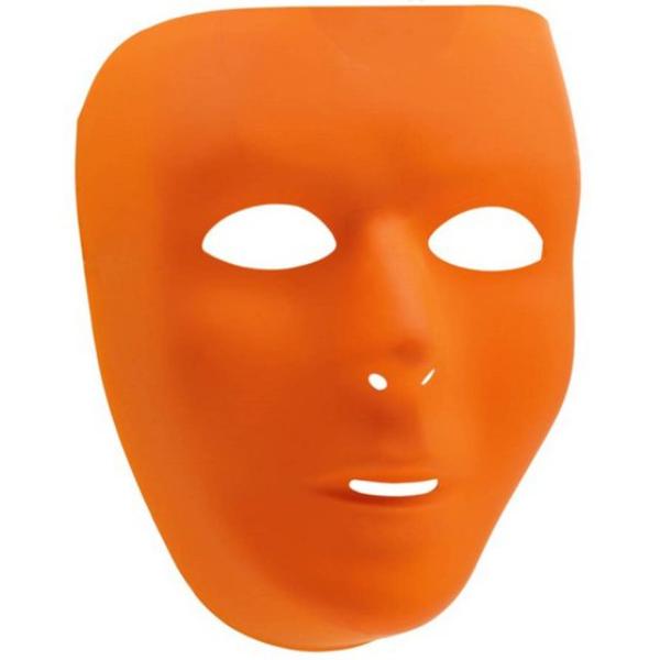 Orange Full Face Mask - 15.8cm x 19.6cm