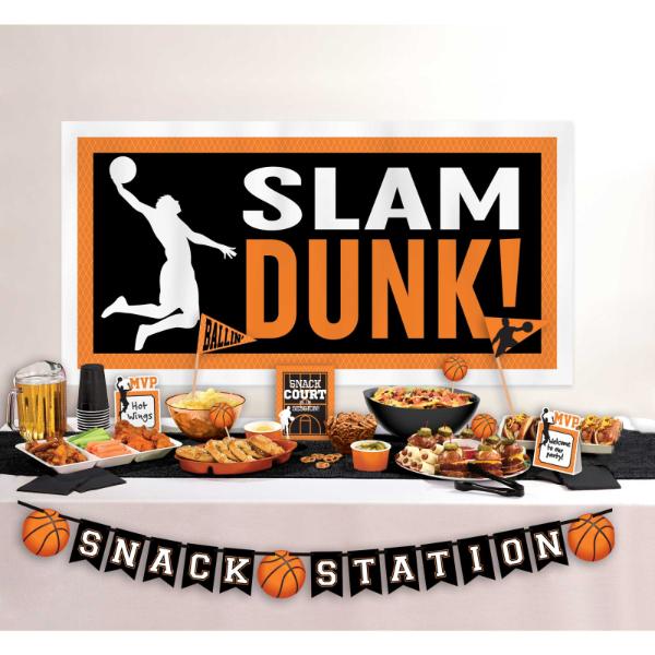 Nothin But Net Basketball Deluxe Buffet Decorating Kit