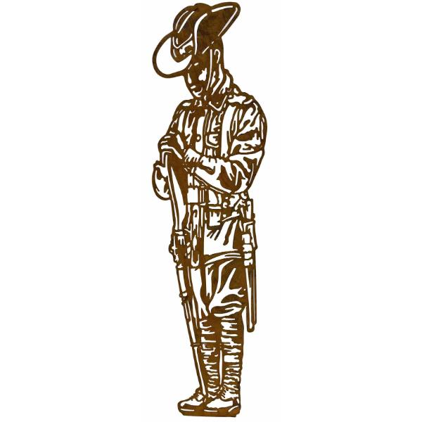 Lest We Forget Shield Wall Art - 102cm x 3cm x 32.5cm