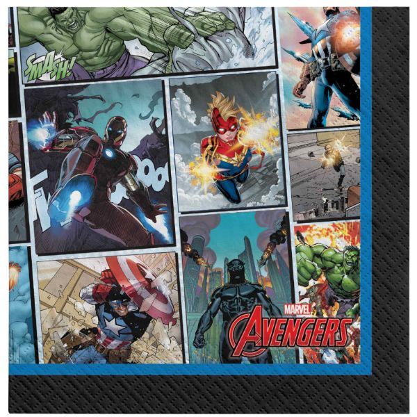 16 Pack Marvel Avengers Powers Unite Beverage Napkins