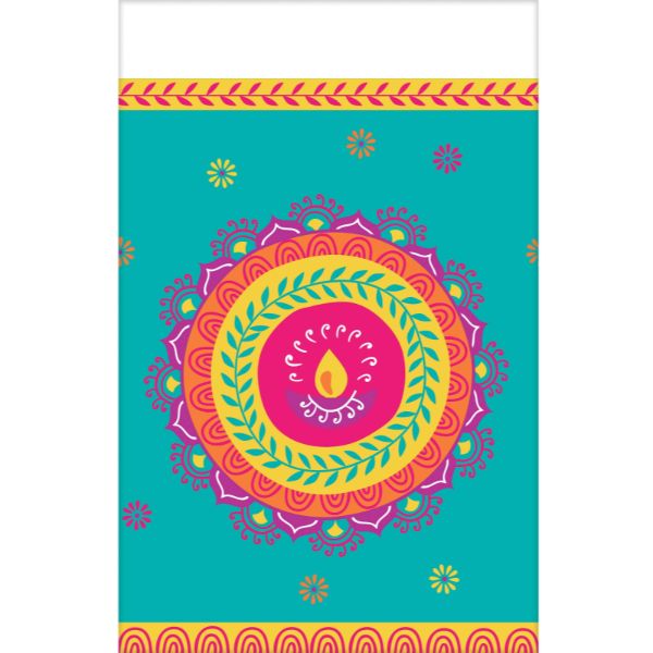 Diwali Plastic Tablecover - 137cm x 259cm