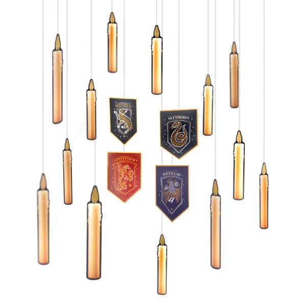 24 Pack Harry Potter Hot Stamped Hanging Paper Decorations - 25cm x 18cm