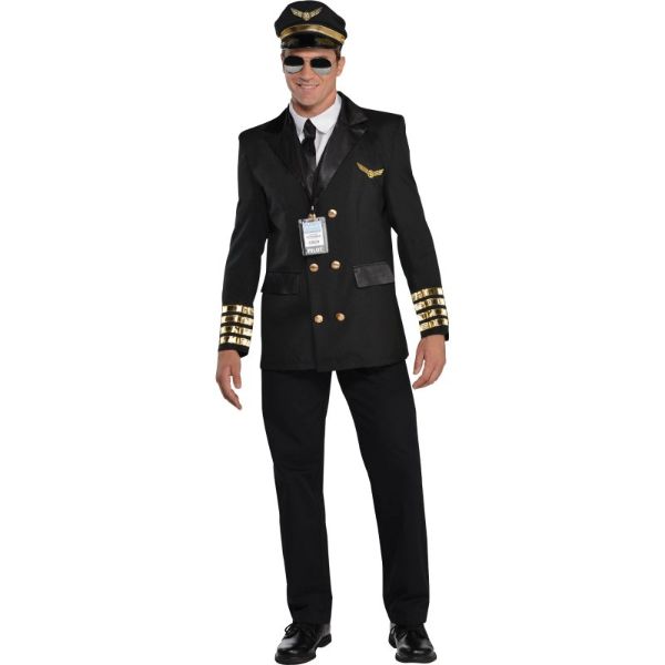 Adult Captain Wingman Pilot Costume - Medium