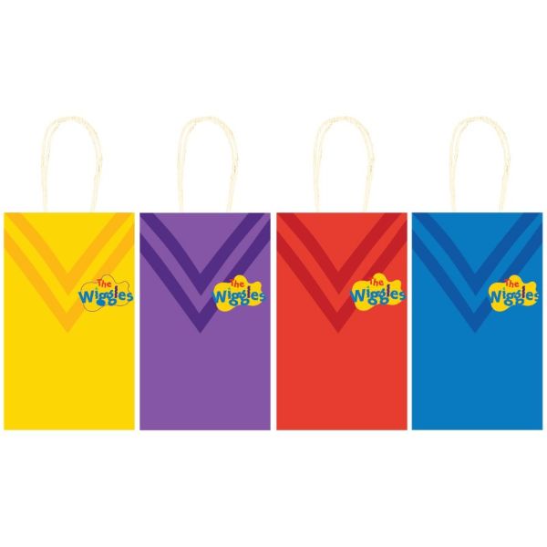 8 Pack The Wiggles Party Paper Kraft Bags - 21cm x 13cm x 8cm