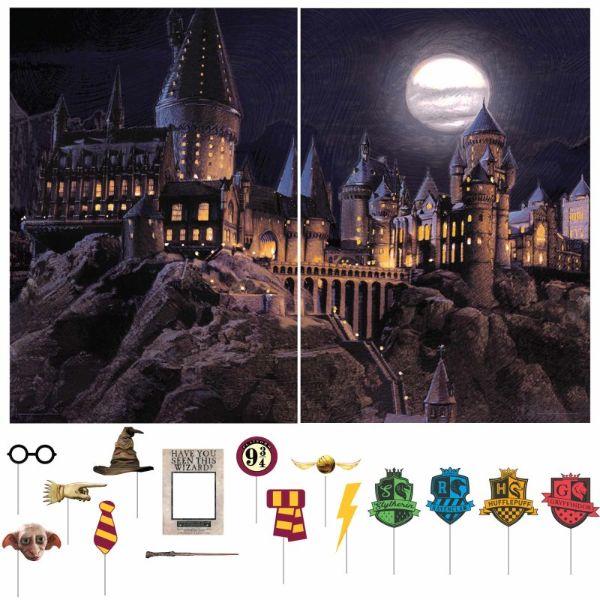 17 Pack Harry Potter Castle Scene Setter With Props - 120cm x 165cm