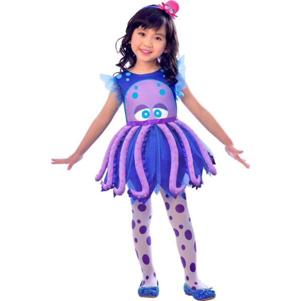 Purple Octopus Kids Costume - 3 - 4 Years