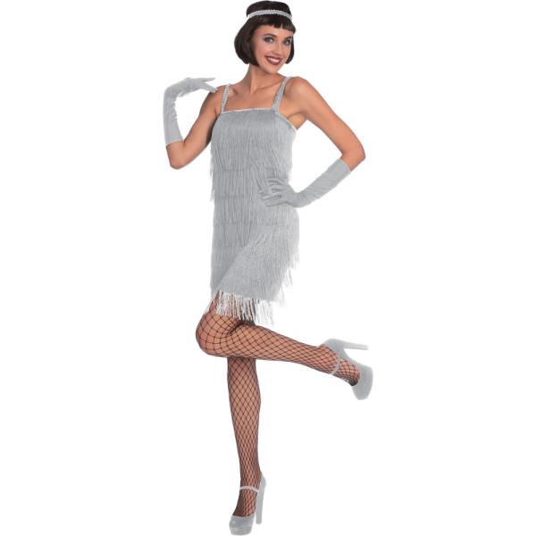 Silver Flapper Womens Costume - Size 14 - 16