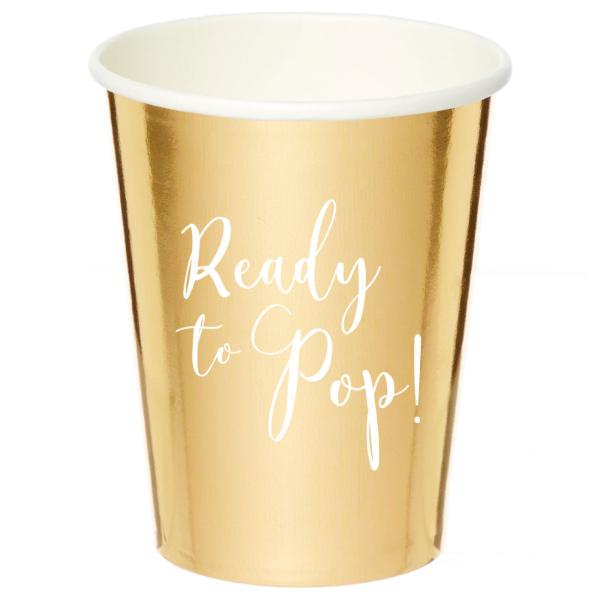 8 Pack Ready To Pop Paper Cups - 250ml