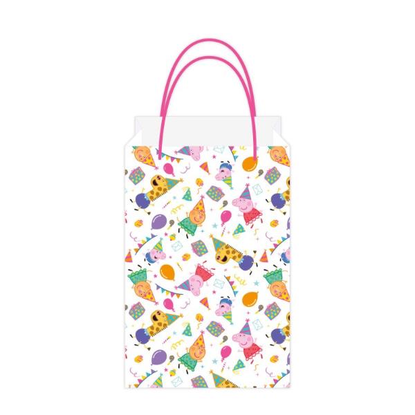 8 Pack Peppas Party Kraft Bags