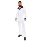Load image into Gallery viewer, White 70s Disco Suit Mens Costume - Medium
