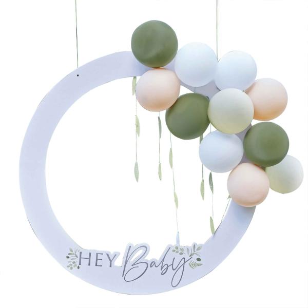 Botanical Hey Baby Shower Photo Booth Frame