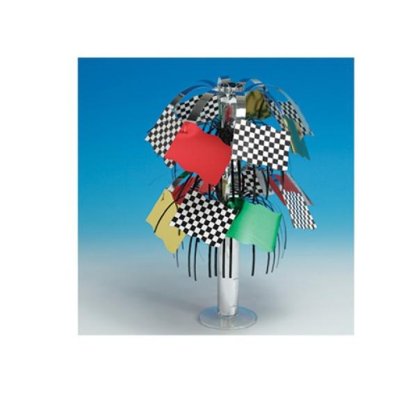 Black & White Check Mini Centrepiece Foil Cascade - 29cm