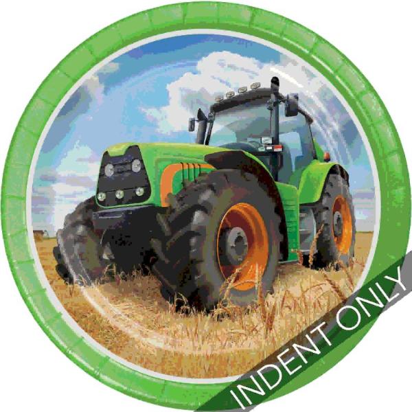 8 Pack Tractor Time Luncheon Plates