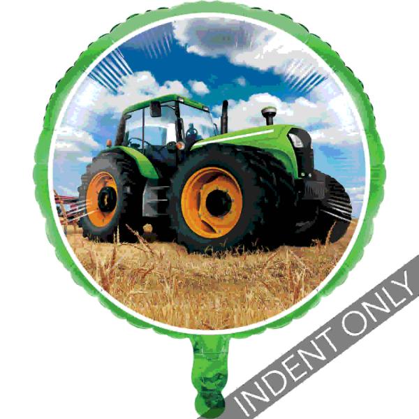 Round Metallic Tractor Time Foil Balloon - 45cm