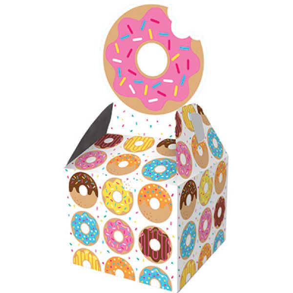 8 Pack Donut Time Favor Treat Boxes - 23cm x 9cm