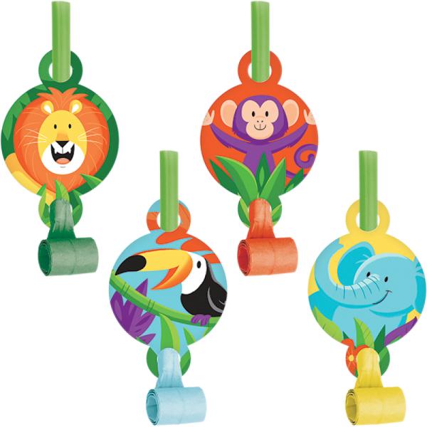 8 Pack Jungle Safari Blowouts With Medallions