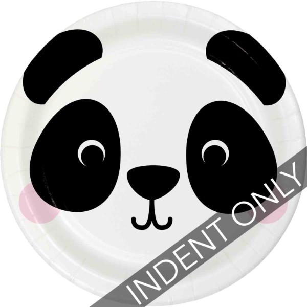 8 Pack Animal Panda Face Luncheon Plates