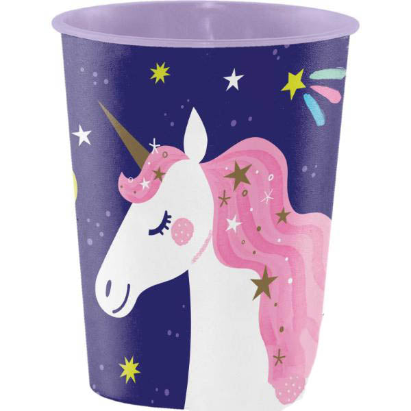 Unicorn Galaxy Keepsake Souvenir Plastic Favor Cup - 473ml