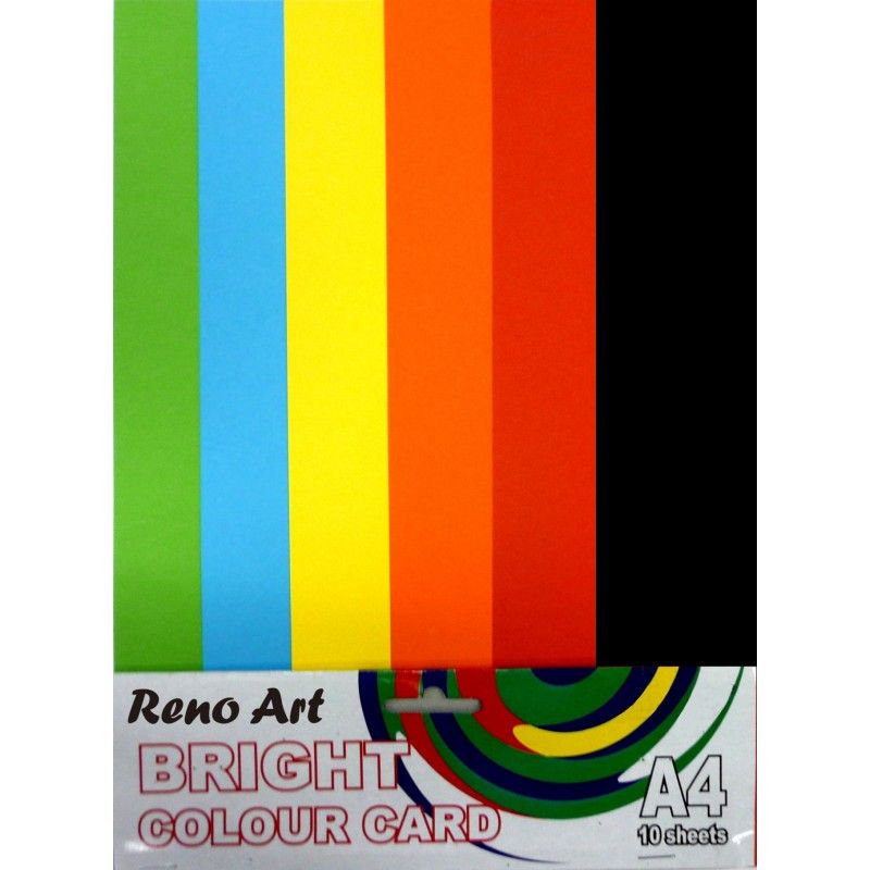 10 Pack Bright Blue Colour Card - A4