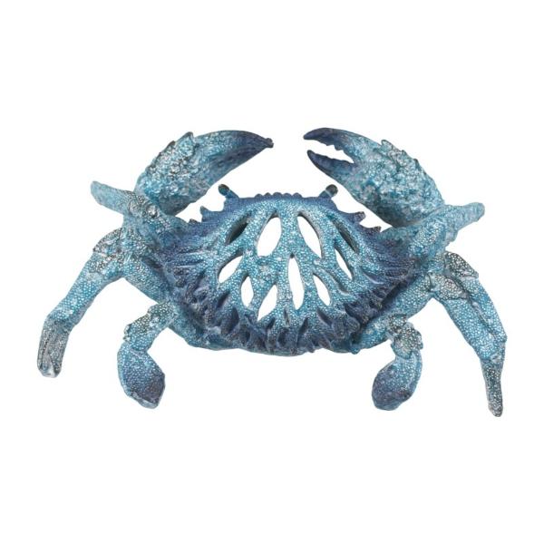 Crab With Blue & White Coral Design - 27cm
