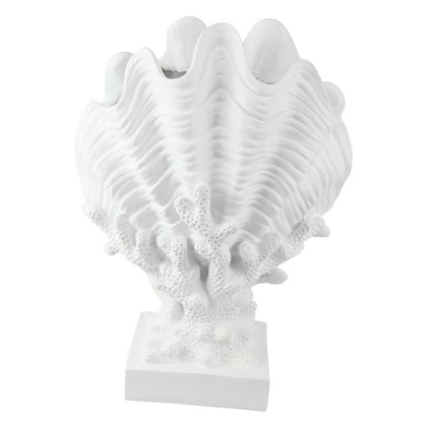 White Clam Decor Planter - 32cm