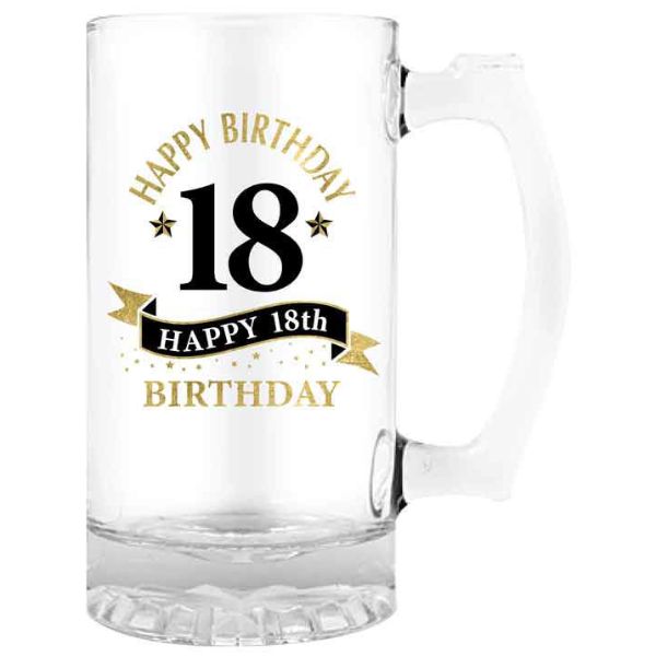 Happy 18th Birthday Beer Stein - 490ml