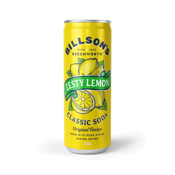 Billson's Zesty Lemon Classic Soda - 355ml