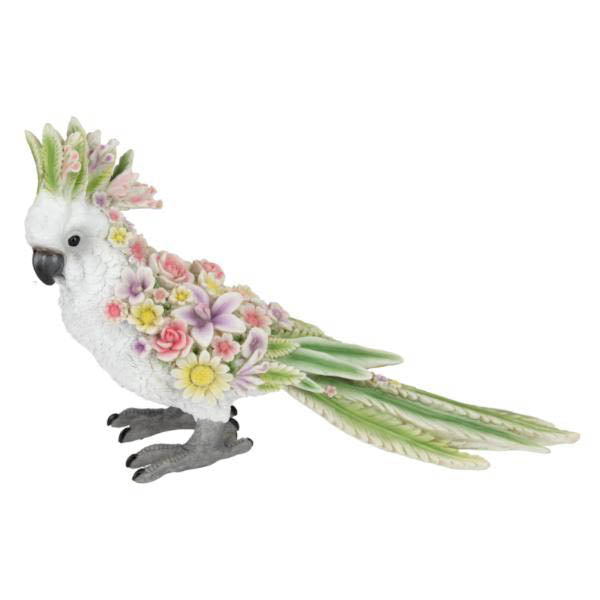 Cockatoo With Flowers - 34cm