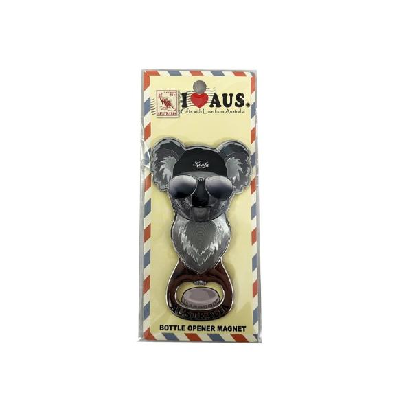 Koala With Glasses Bottle Opener Magnet