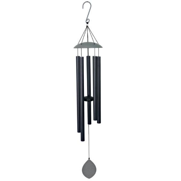 Black With Grey Dome Wind Chime - 116cm