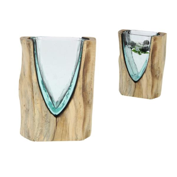 Driftwood Glass Blown Vase - 20cm