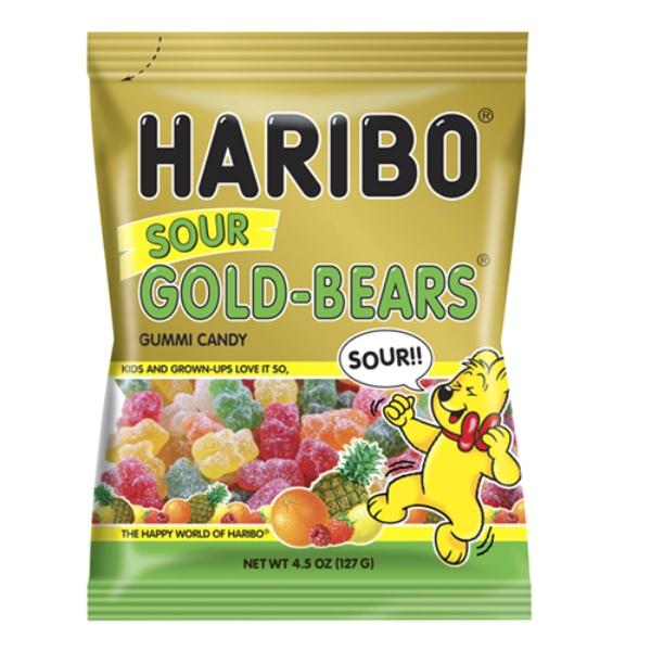 Haribo Sour Gold Bears Gummy Candy - 127g | The Base Warehouse