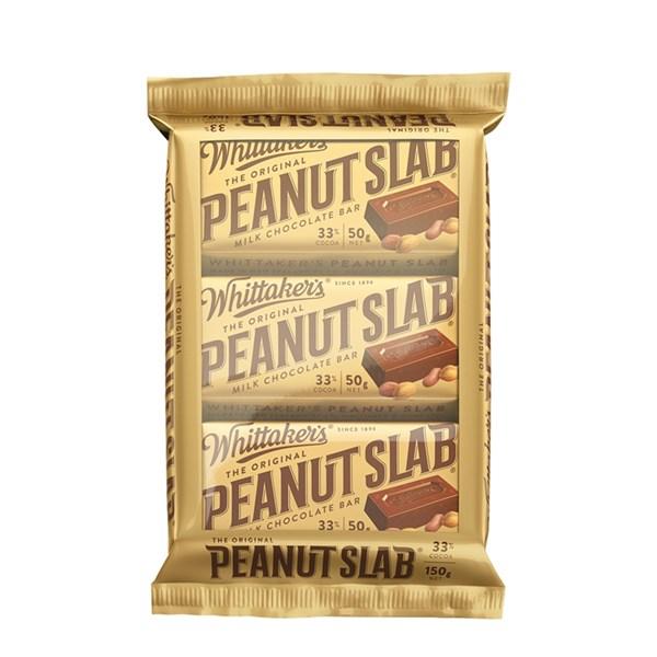 3 Pack Whittakers Peanut Slab - 50g