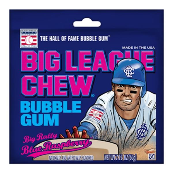 Big League Chew Blue Raspberry Bubble Gum - 60g