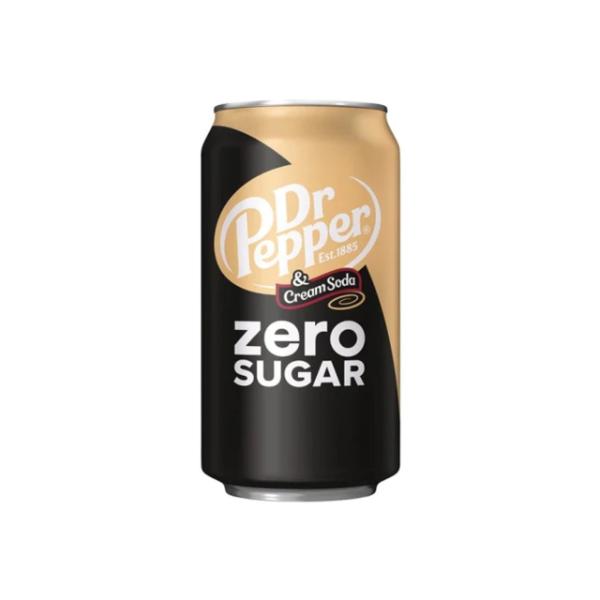 Dr Pepper & Cream Soda Zero Sugar Soda Can - 355ml