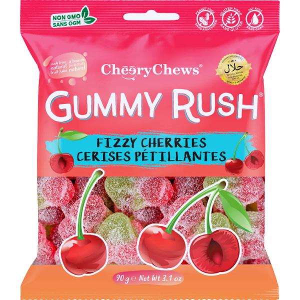Cherry Chews Fizzy Cherries Gummy Rush - 90g