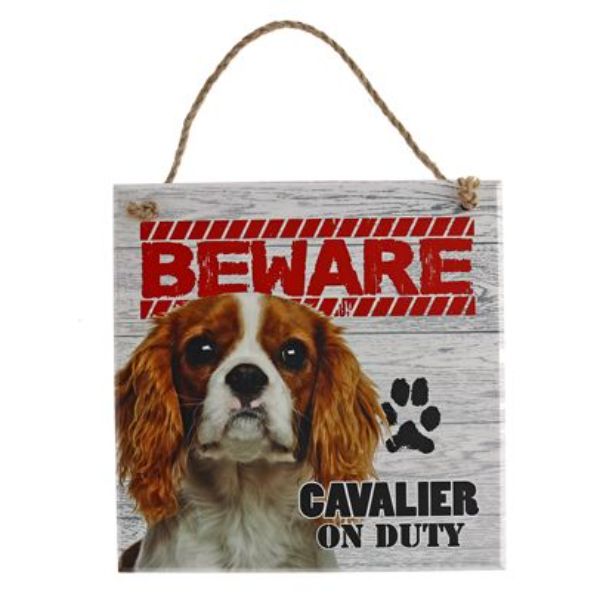 Beware Cavalier Pet Sign
