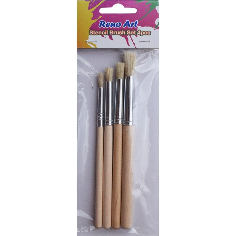 4 Piece Artist Brush Set in PVC Pillow Box
