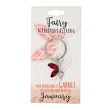 Load image into Gallery viewer, January Fairy Birthstone Keyring
