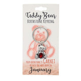 Load image into Gallery viewer, January Teddy Bear Birthstone Keyring
